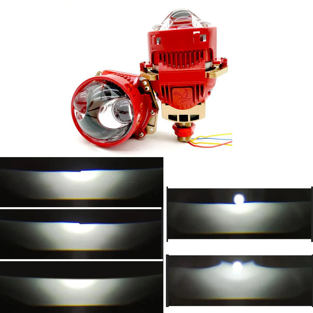

2 Reflector Hi Lo Beam Projector Lens Headlight - Flat Cutting LHD RHD - 12V 156W 6500K - 9006 H4 H7 Car Light Lamps Retrofit