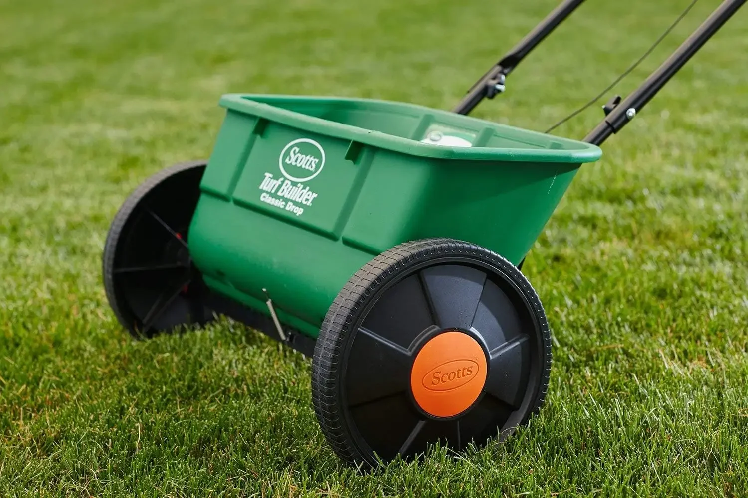 Precision Drop Spreader for Grass Seed and Fertilizer