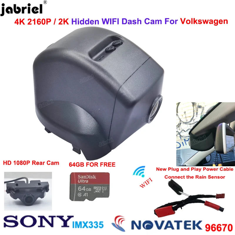 

2K 4K Dash Cam Car DVR For Volkswagen VW Passat B7 B7L For Volkswagen VW Tiguan 2010 2011 2012 2013 2014 2015 Dashcam Dual Lens