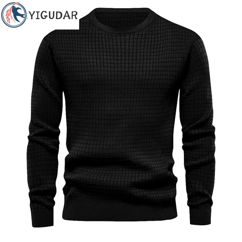 

Мужские свитера с вышивкой высокого качества, цветные осенне-зимние базовые свитера с круглым вырезом для мужчин