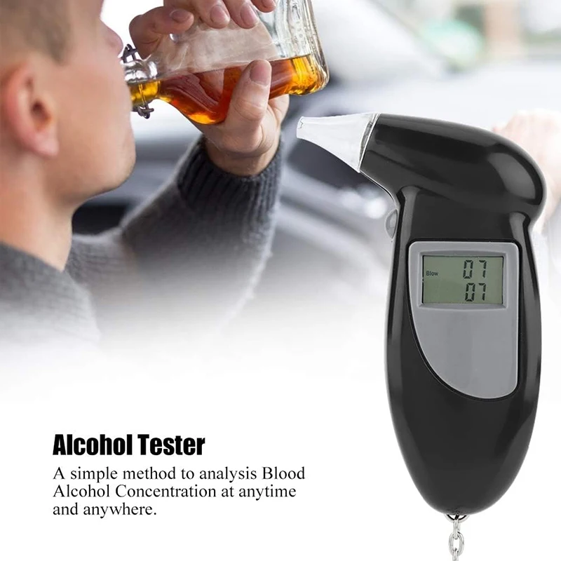 Portable Digital Display Alcohol Detector Breathalyzer Police Alcotester Backlight LCD Display breathlyzer alcohol tester alcohol tester breath alcohol tester