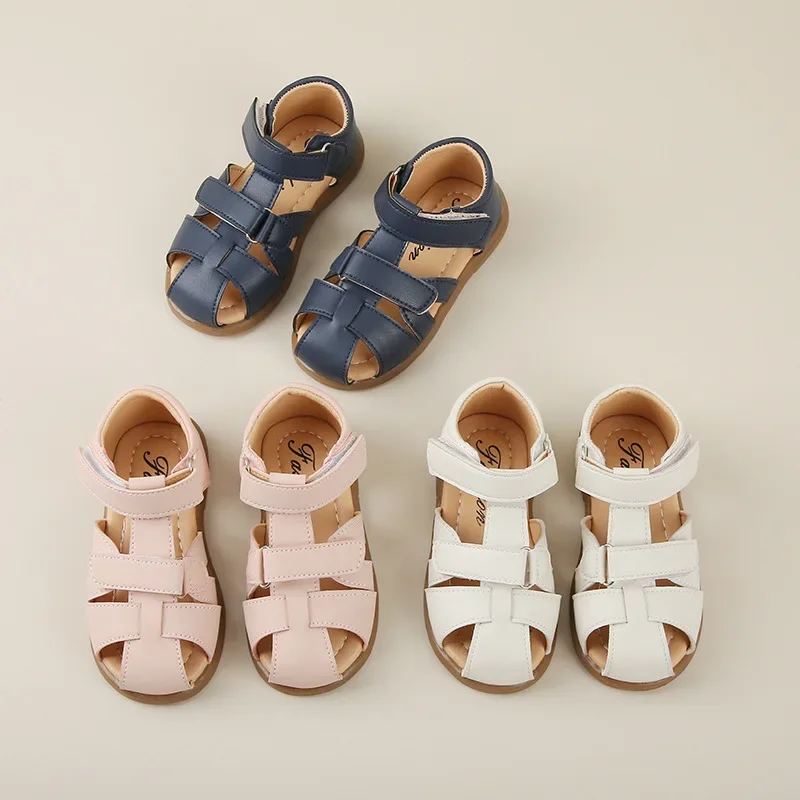 Child Sandal Summer Girls Sandal Flat Bottom Girls Shoes Soft Bottom Child Shoe Weave Boy Shoes Casual