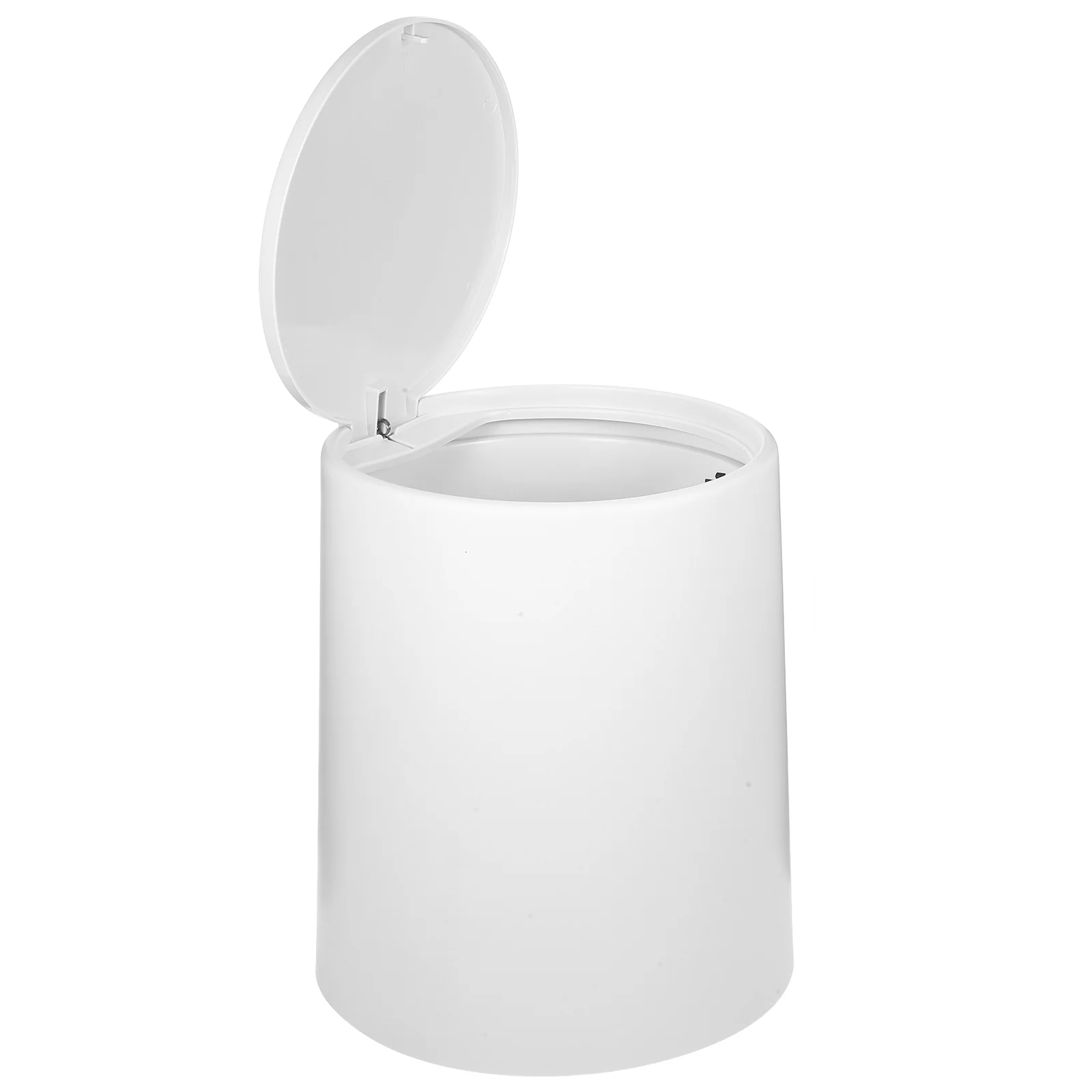 

Garbage Can Office Trash Waste Bin for Bedroom Light Luxury White Abs Plastic Wastebasket