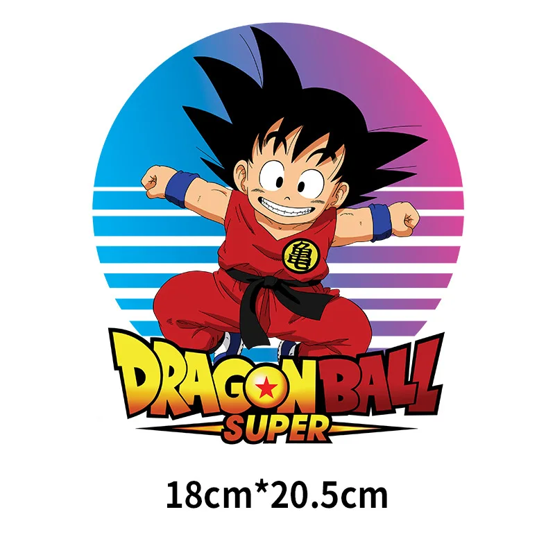 Patches For Clothes Bag Iron On Thermal Stickers Goku Ssj God De