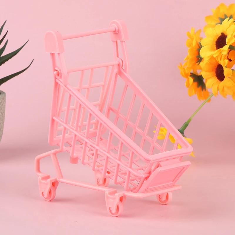 

1:12 Dollhouse Miniture Shopping Cart Trolleys Model For Doll House Decoration Kids Pretend Play Toys DIY