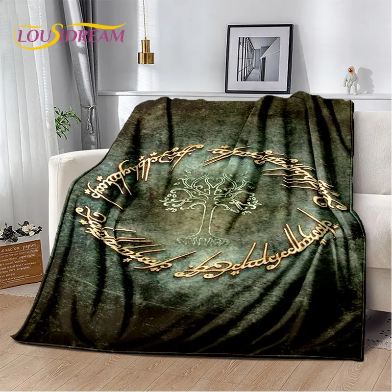 The Rings of Power TV Movie Soft Plush Blanket, Glutnel Blanket, Throw Blanket, Salon, Chambre, Lit, Canapé, Pique-nique, Enfants