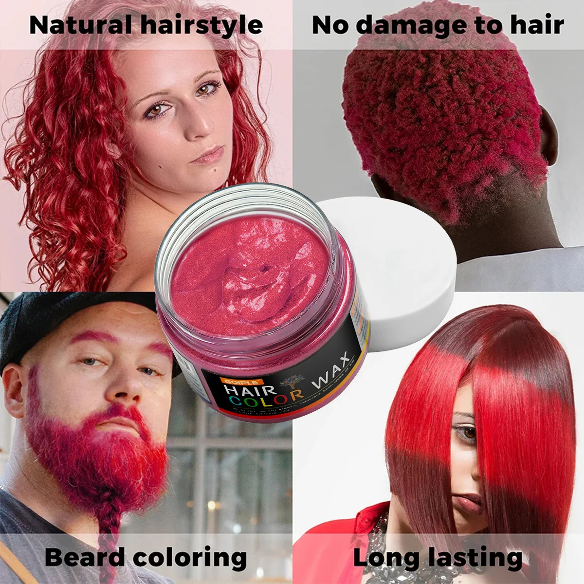 Valentine's Day Temporary Hair and Beard Color Wax