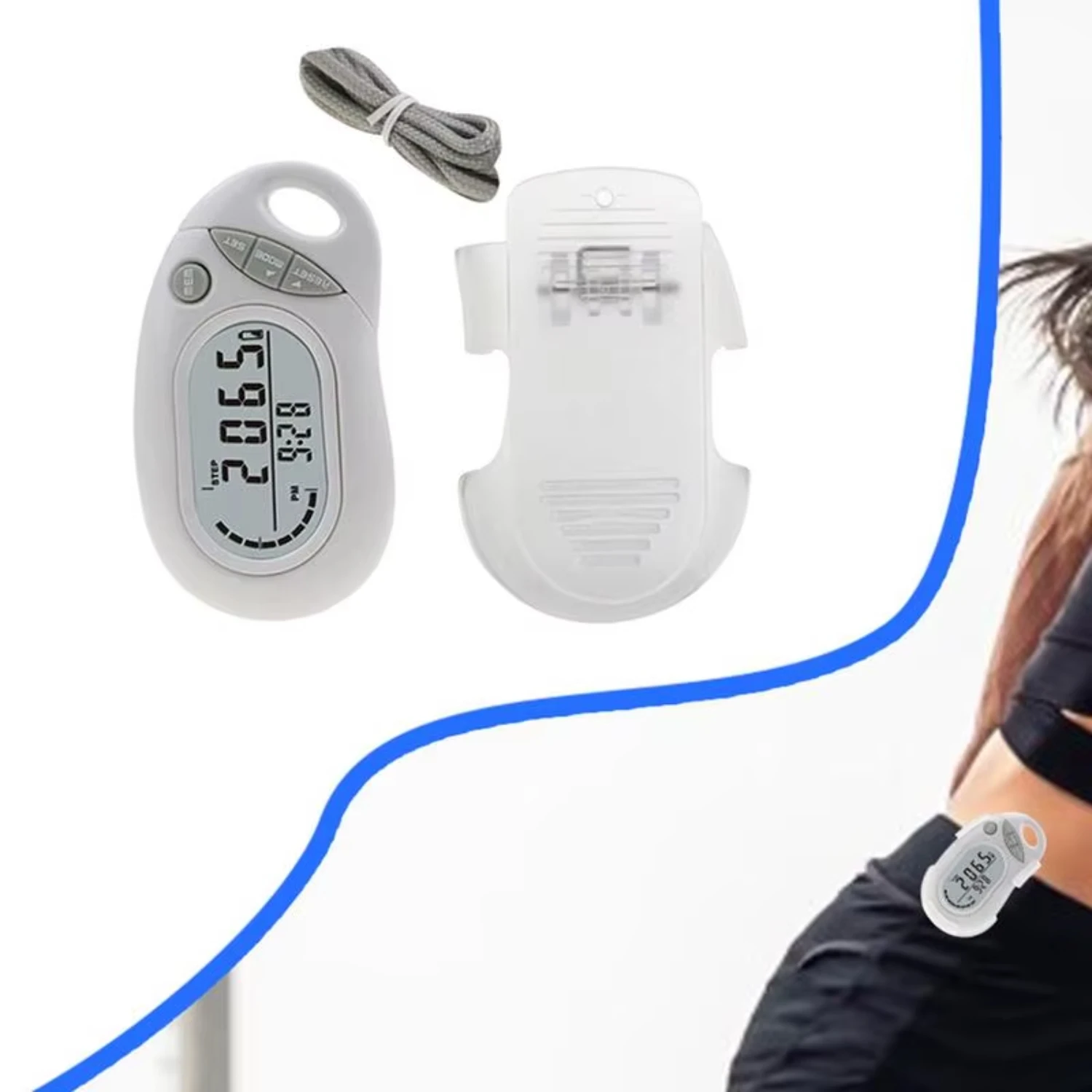 Odometer Walking Large Digital Display Pedometer Removable Clip Step Tracker Men Women Adults Seniors