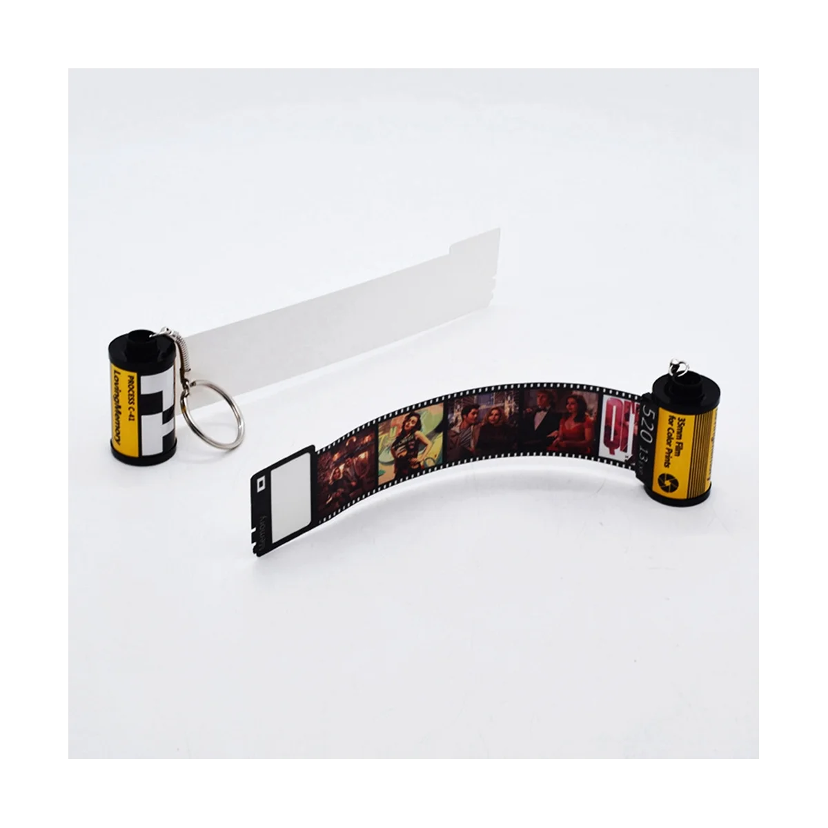 승화 필름 롤 키체인, 맞춤형 키체인, 그림 카메라 메모리 릴 선물, 6 팩