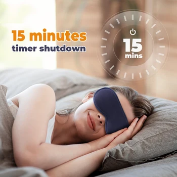 Hot Compress Electric Steam Eye Mask 3D Massage Constant Temperature Smart Timing Sleep Shading Sleeping Mask Eye Relief 3