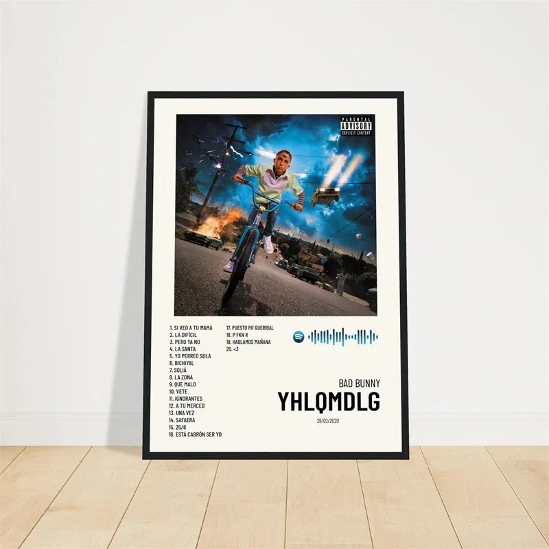 Ban Bunny ポスター Bad Bunny Un Verano Sin Ti Hip Hop Rock Poster 20x30cm