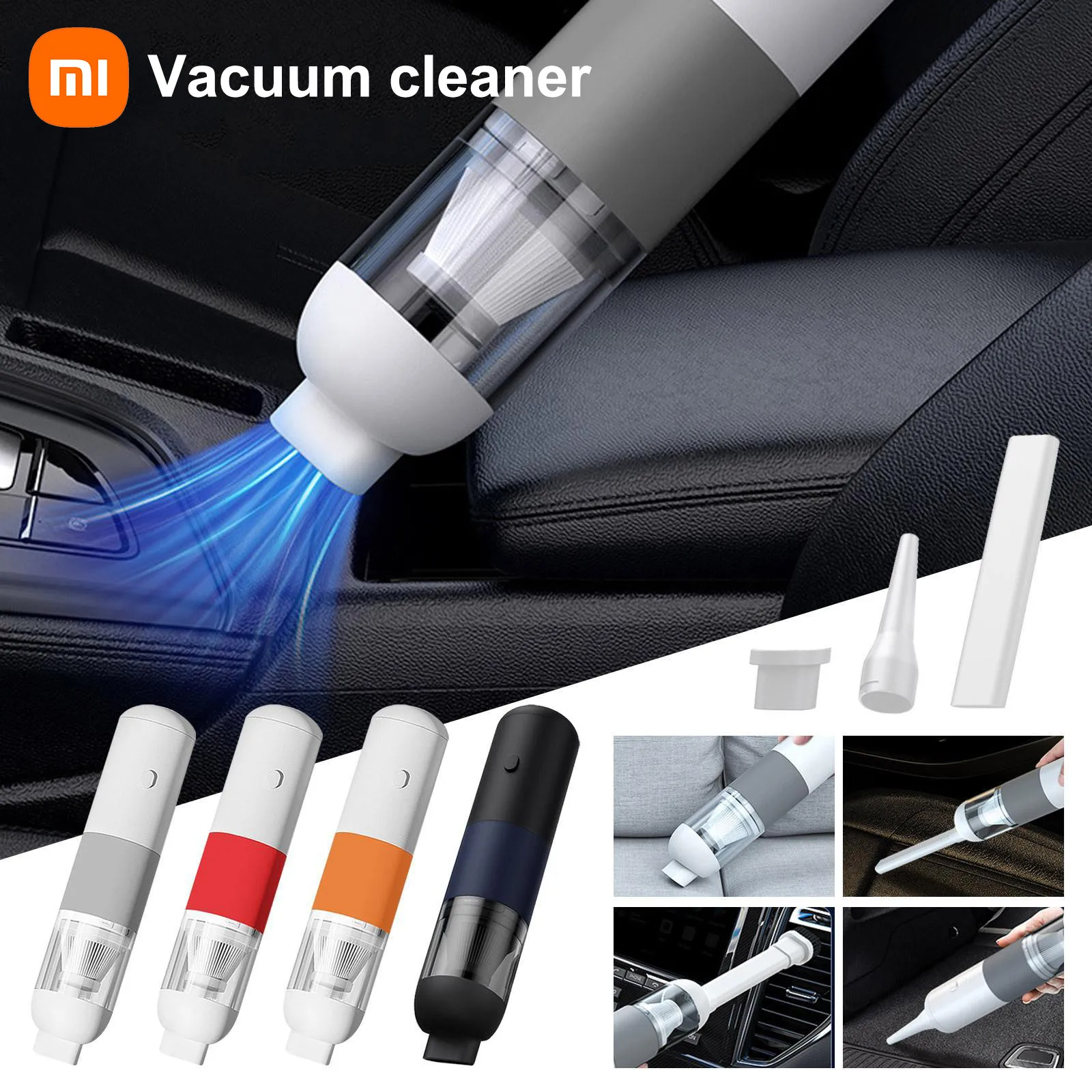 

Xiaomi Wireless Car Vacuum Cleaner 20000Pa Cordless Handheld Auto Vacuum Home & Car Mini Vacuum Cleaner With Built-in Battrery