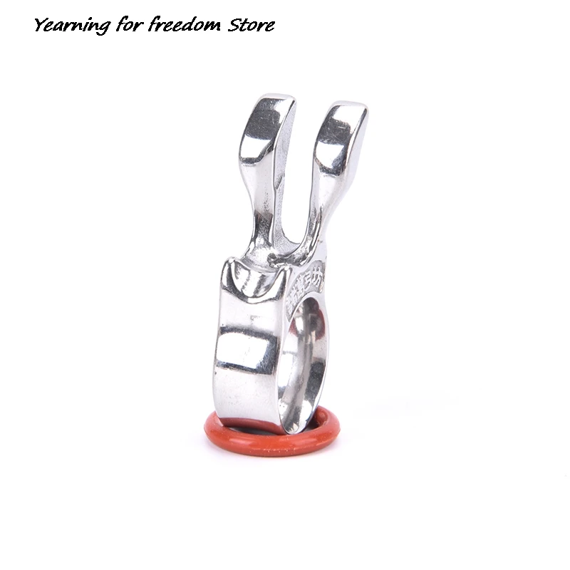 1 Pc Stainless Steel Slingshot Shooting Throwing Finger Fishing Dart Hunting Ring slingshot accessories