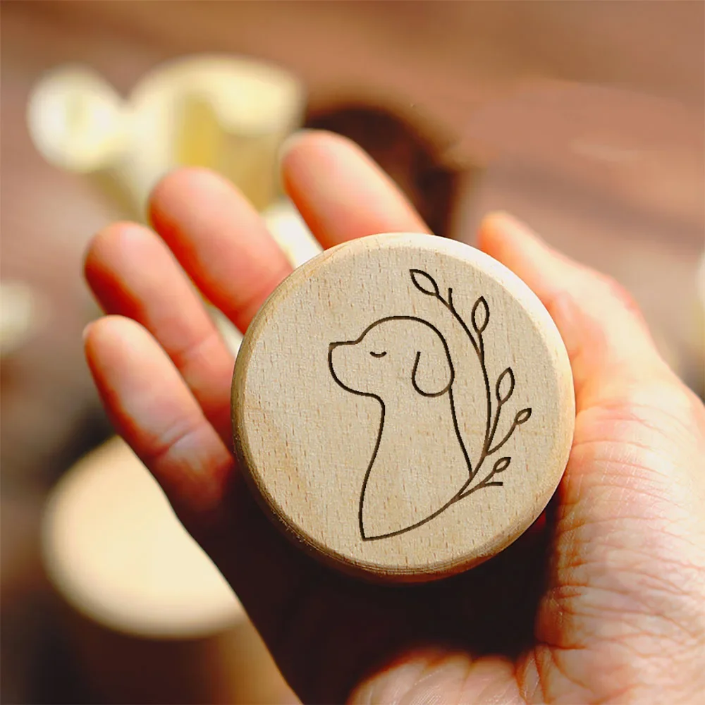 Dog Printed Wooden Carved Dog Fur Hair Memorial Box for Save Teeth Pet Teeth Storage Lost Pet Urn Memorial Gift for Lovers cremation urn pet memorial stones