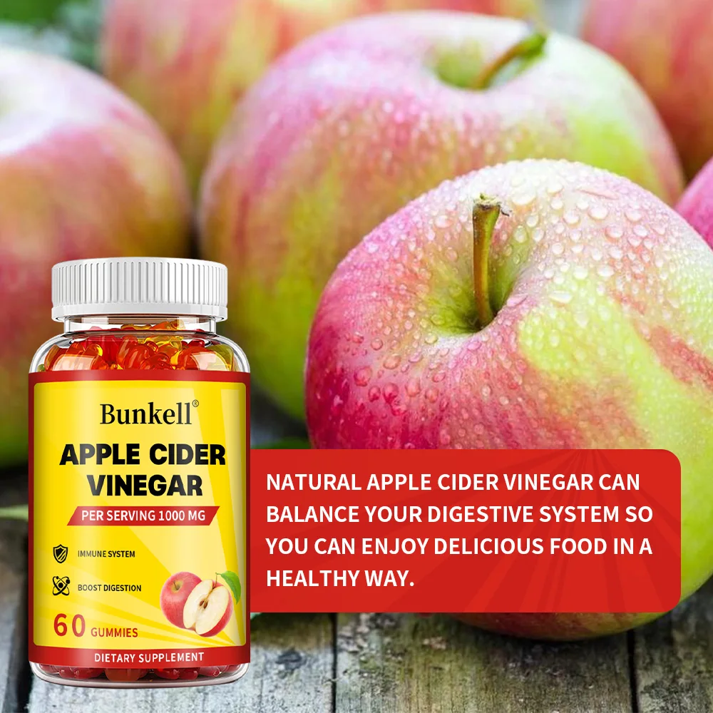 Apple Cider Vinegar Gummies ACV Advanced Formula Fat Burner Digestion & Immunity Apple Cider Vinegar Dietary Supplement