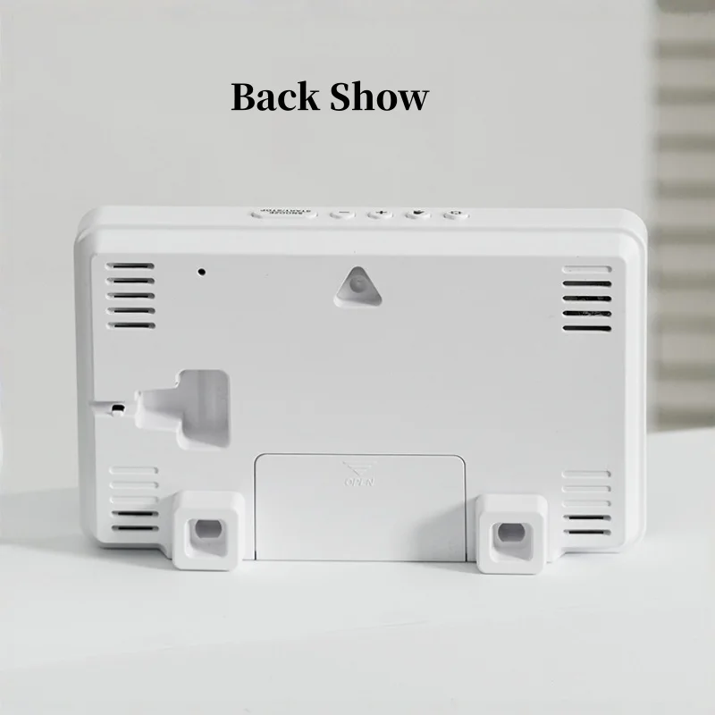 Digital Alarm Clock TEMP Humidity Week Comfort Level Dual Alarm Snooze Table Clock 12/24H Timer Auto Dimmable LED Wall Clock