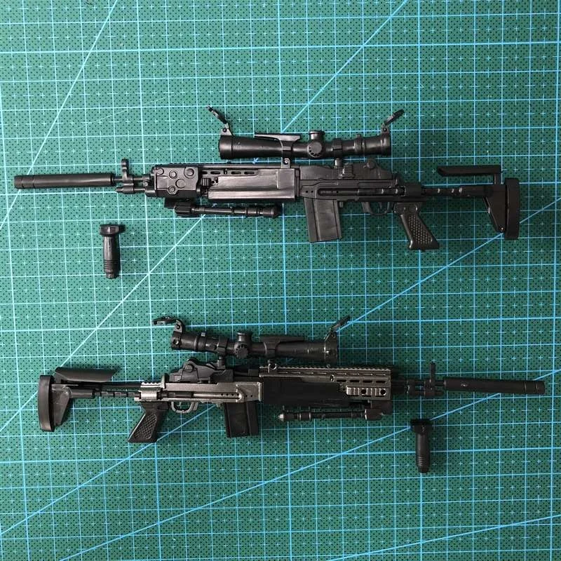 1pc Assembled 1:6 Figure Accessory Black MK14 MODO Sniper Rifle Gun Weapon Model 