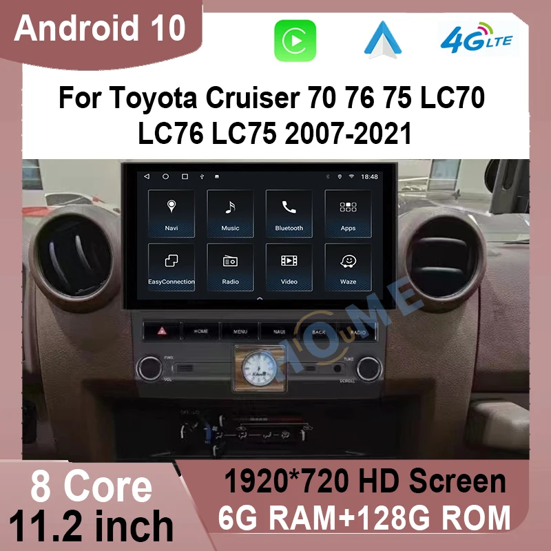 

Android 10 6+128G 11.2 Inch Car Radio Player For TOYOTA LAND CRUISER LC70 LC75 LC76 GPS Navi Multimedia Carplay 07-21