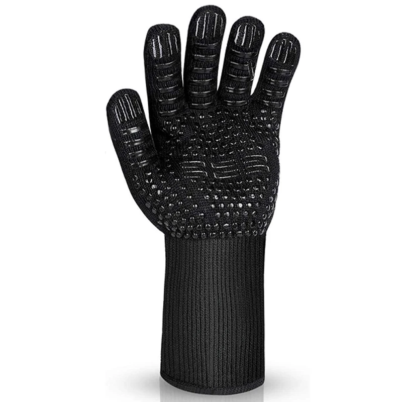 BBQ Oven Gloves 800 Degrees Fireproof Heat Resistant Gloves Silicone Oven Mitts Barbecue Heat Lnsulation Microwave