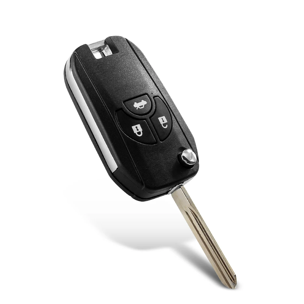 KEYYOU 수정 버전 닛산 Sylphy Cube Juke Rogue Micra Qashqai Altima Maxima Sentra Versa 용 접이식 자동차 키 케이스