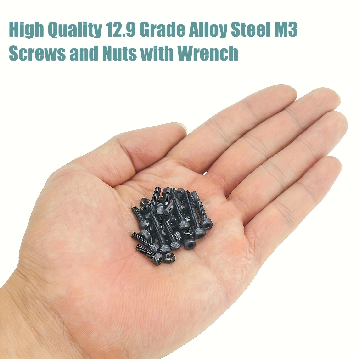 300 M3 x 10mm/16mm/20mm/25mm/30mm 12.9 grade alloy steel hexagon socket head bolt and nut kit screw bolt nut set hexagon socket head cap screw hex nuts assortment kit