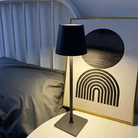 3 Color Temperature LED Eye Protection Table Lamp Stepless Dimming Touch Control Rechargeable Batter For Dining Room/Living Room 2