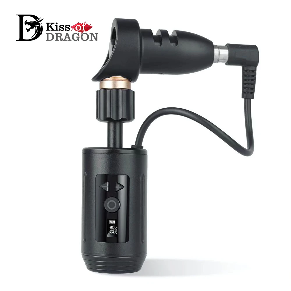 Tattoo Supplies Kiss of Dragon Wireless Tattoo Battery Grip Power Rotary Tattoo Machine 1600mAh RCA Interface Portable Gun Tattoos