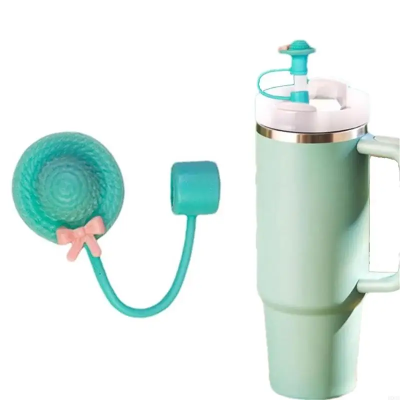 Drinking Straw Caps Plugs Portable Straw Caps Lovely Hat Silicone Covers Accessories Enduring B03E