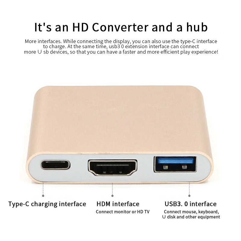 RYRA-3  1 Ÿ C To HDMI ȣȯ USB C 4K ˷̴  , ƺ  Ｚ S9 S10 ȭ P20 P30