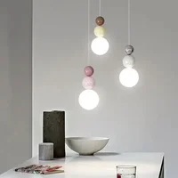 Salon salle à manger ligne petit lustre nordique crème vent chevet chambre porche moderne étude pendentif lumières 3