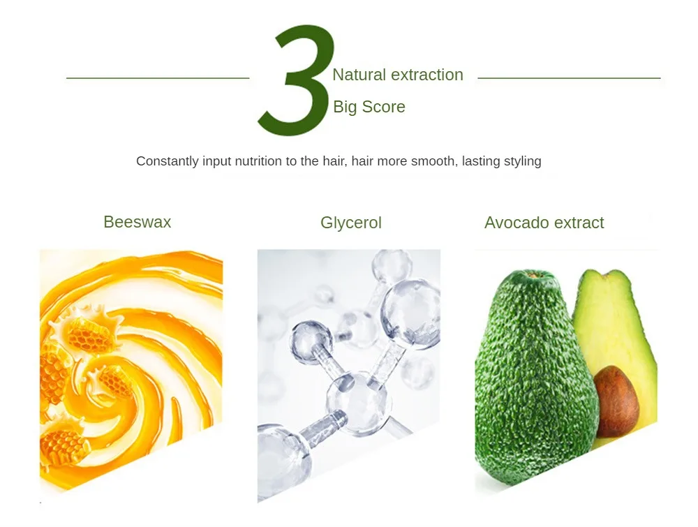 Description Picture 5 of itemBroken Hair Artifact Hair Wax Stick Gel Styling Hair Frizz Fixed Fluffy Shape  For Children Men And Women Styling Hair Wax Stick