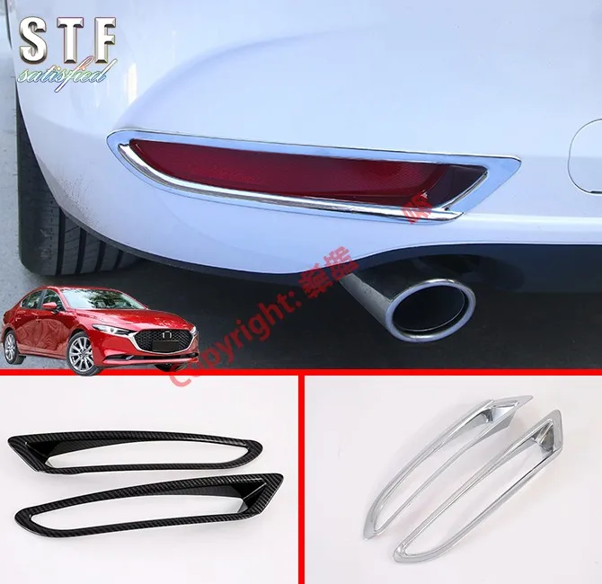 

ABS Rear Fog Light Cover Trim For Mazda 3 M3 Axela 2019 2020 Car Accessories Stickers W4