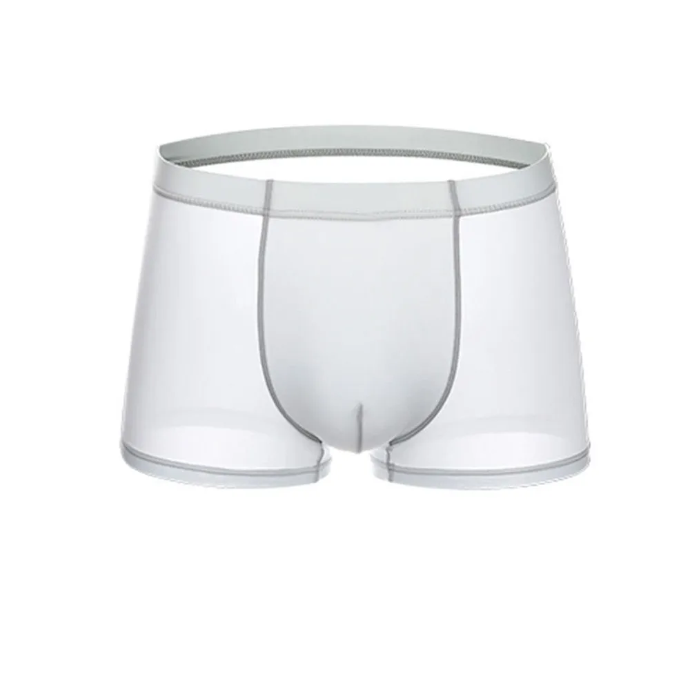 

Men Sexy Boxer Briefs Thin Transparent Underwear Shorts Trunks Underpants Lingerie Man's Panties 1pc