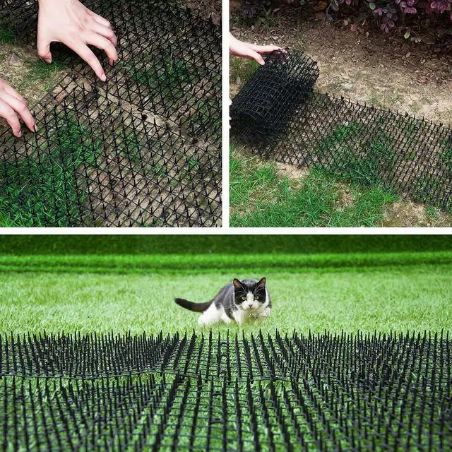 2/4M Garden S Mats Anti Dogs Repellens Mat Prickle Dog Folyamatosan Ásni A Kerítést Tüskék Háló Elutazó Csíkok E2U5