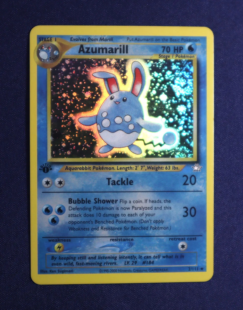 Pokémon Cards 1st Edition Neo Genesis Set Foil Flash Cards Azumarill  Bellossom Classic Game Collect Ptcg Houndoom Neo Discovery - Game  Collection Cards - AliExpress