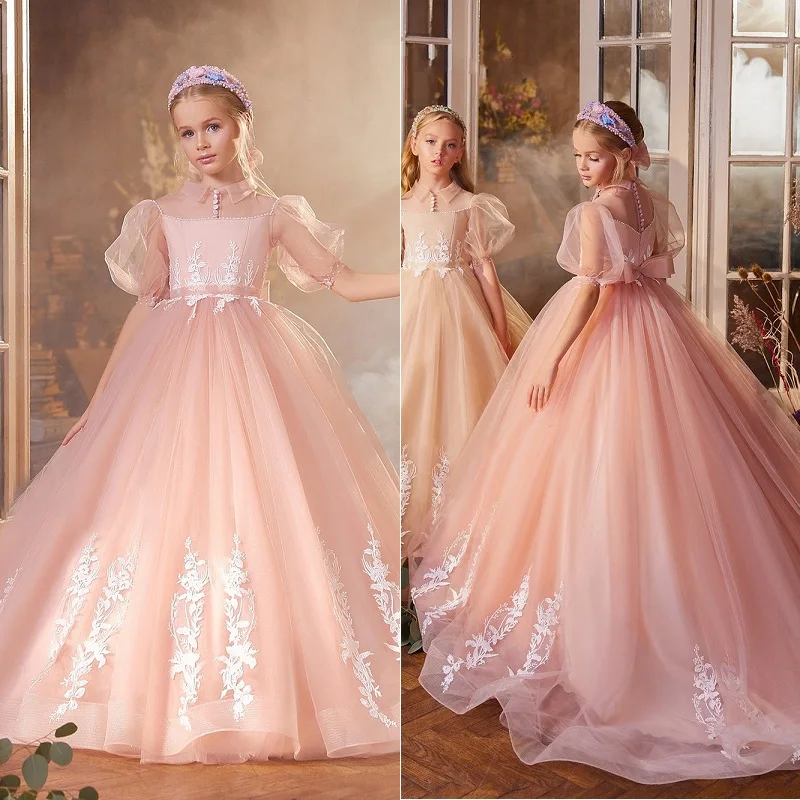 

Puffy Flower Girl Dress Girl Dress Princess Dress Girl Birthday Dresses First Communion Dress Child Dress Baby Girl Dresses