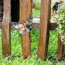 Metal Butterfly Wall Art For Indoor Outdoor Modern Inspirational Natural Artwork Hand-Painted Multicolor Artistic Flavor Decor