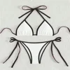 Sexy Triangle Bikini Y2K Border Extreme String Backless Swimsuit Thong Vacation Swimwear Bathing Suit Women Beach Outfit Biquini