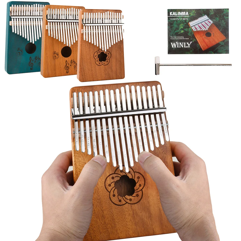 Пианино для начинающих Kalimba 17 клавиш красное дерево Африканский палец пианино с