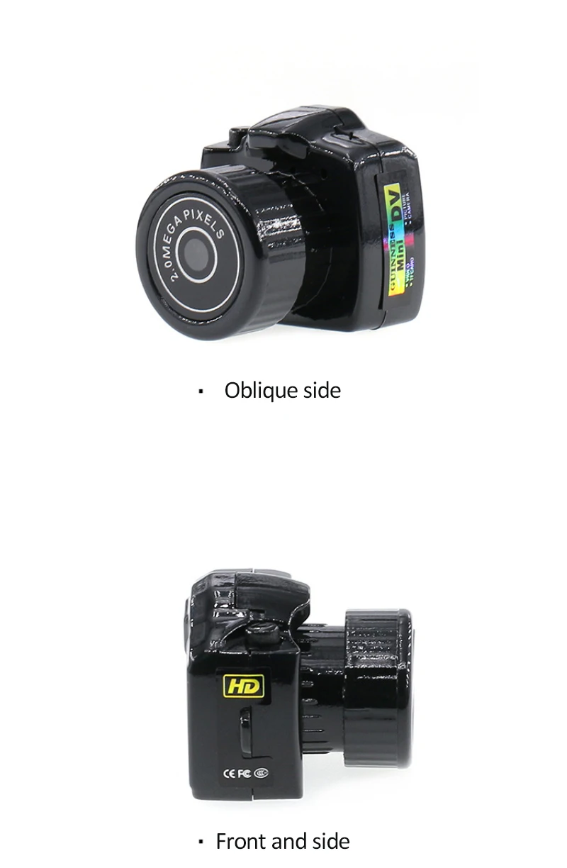 Description Picture 3 of itemMini Camera Video Audio Recorder Webcam Y2000 Camcorder Small DV DVR Security Secret Nanny Car Sport Micro Cam with Mic