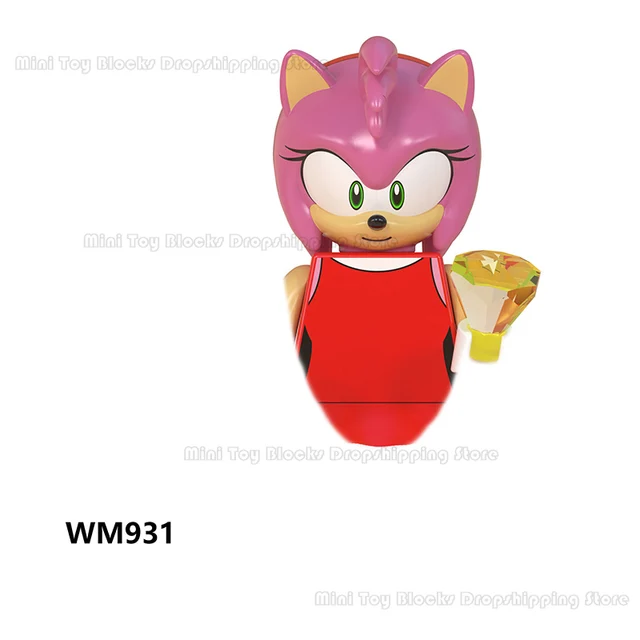 WM6086 WM6087 WM6088 LG1001 Sonics Anime Building blocks Amy Rose Ray Storm Shadow Bricks mini action toy figure Children gifts WM931