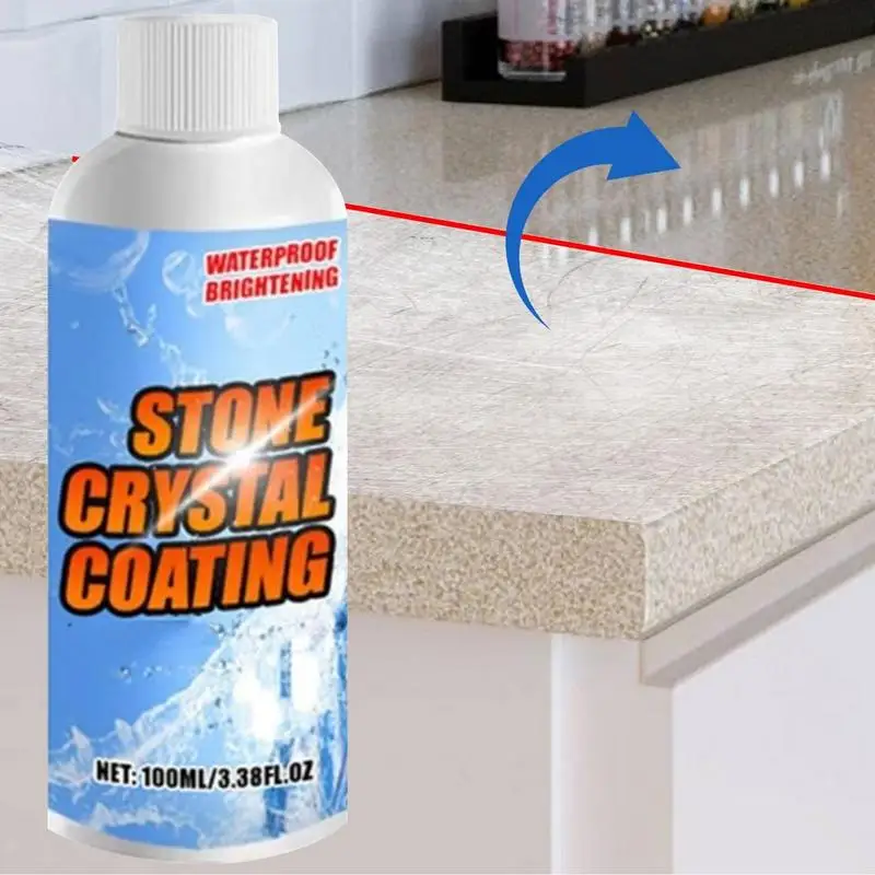 Stone Crystal Plating Agent 100ml Marble Cleaner Gentle Detergent Stain Fighter For Stone Tile And Furniture