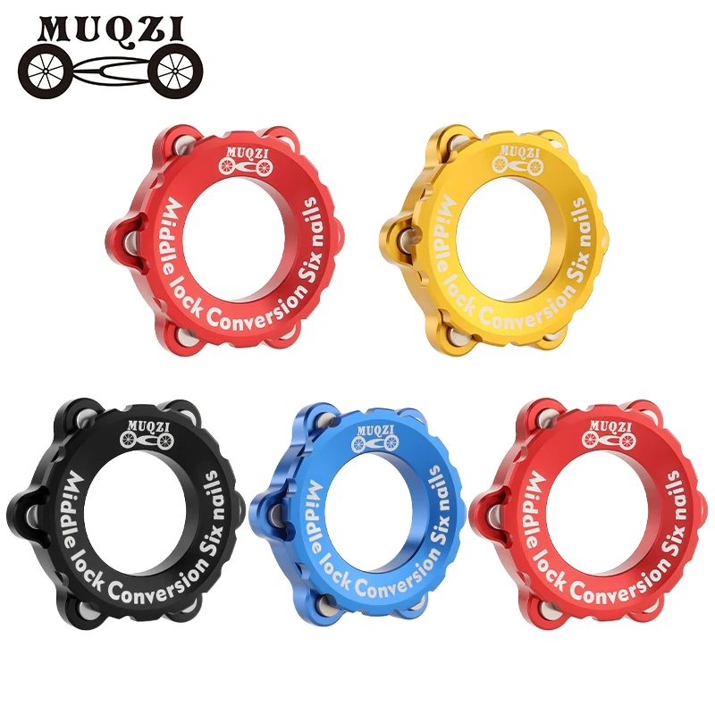 MUQZI Centerlock To 6-Hole Adapter Bicycle Disc Brake Center Lock Conversion 6 Bolt Rotors Bike Hub Adapter