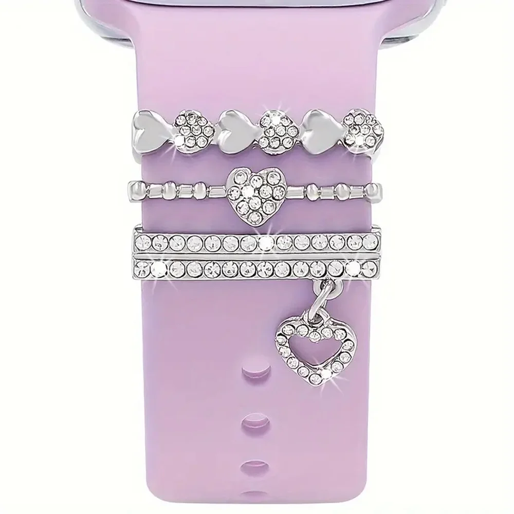 Glamorous Crystal Alloy Watch Band Charms - Sparkling Accent