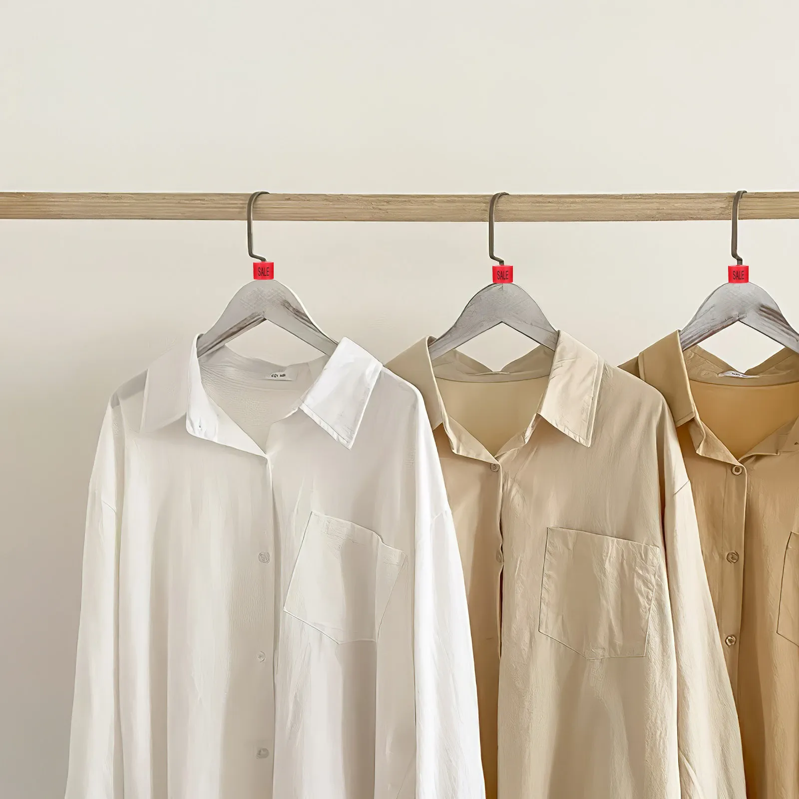 50개 의류 클립 사이즈 마커, 컬러 옷걸이 클립, 의류 라벨 판매용, 컬러 세일 행거 마커