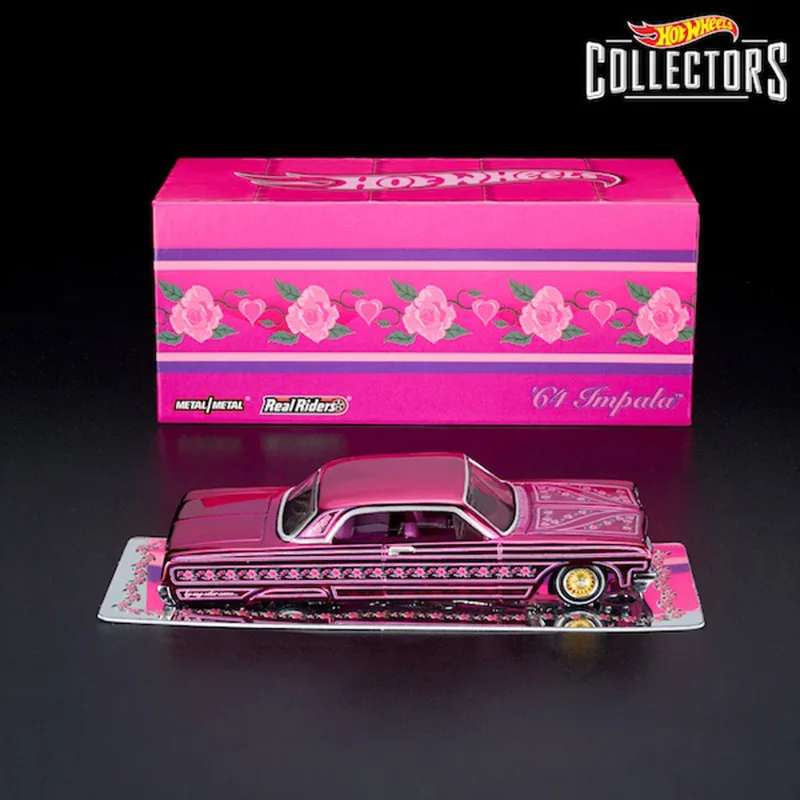 Hot Wheels 2021 Rlc The Rose'N One Hwc Special Edition Chevrolet '64 Impala Lowrider 1:64 Diecast Collection Model Car Toy
