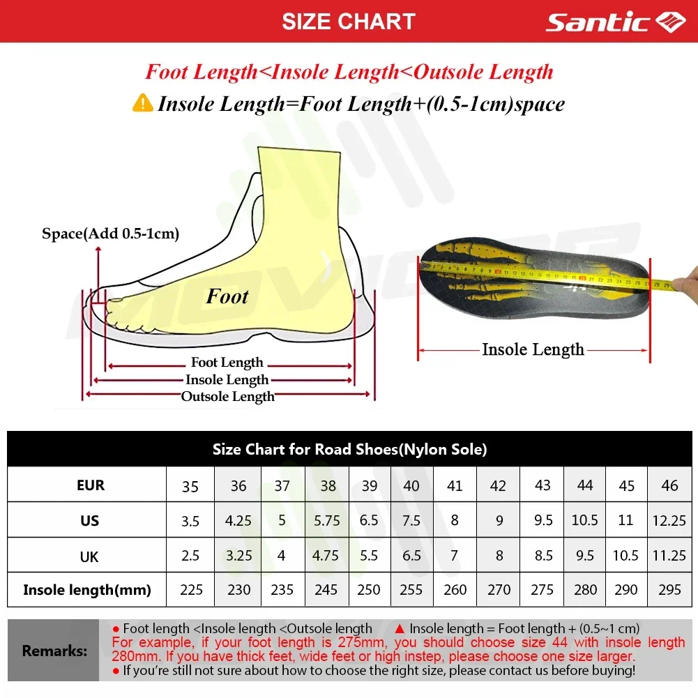 Santic Men's and Women's Lock Road Bike Shoes Outdoor Riding Cycling Shoes TPU Nylon Sole Adjustable Auto-Lock Bicycle Sneakers