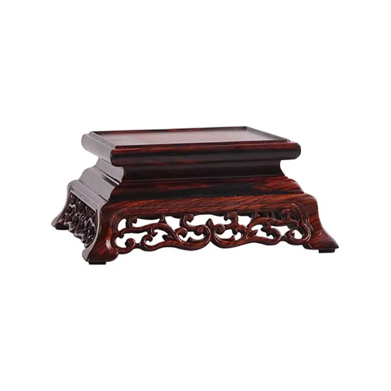 Solid Wood Square Antique Stationery Seal, strange Stone, Jade Ware, Tea Pot, Vase, Bonsai Decoration Base, Wooden Pallet