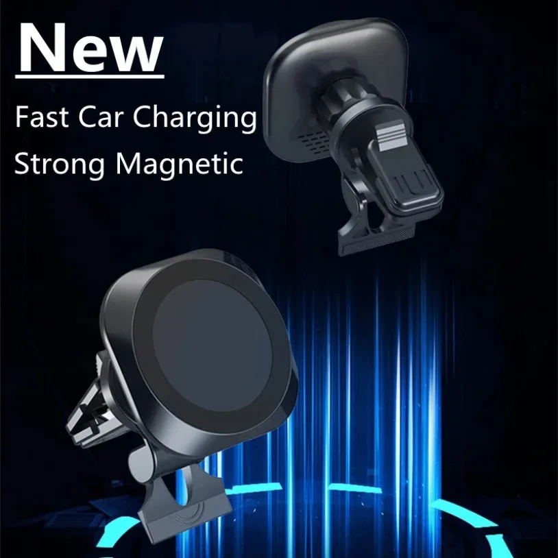 30W Magnetic Car Wireless Charger Mount Fast Charging Air Vent Magnet Car Phone Holder Stand for iPhone 16-12 Pro Max Mini