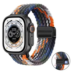 Breathable Nylon Loop Strap with Magnetic Closure - 44mm 45mm 46mm 49mm (Cowboy color)